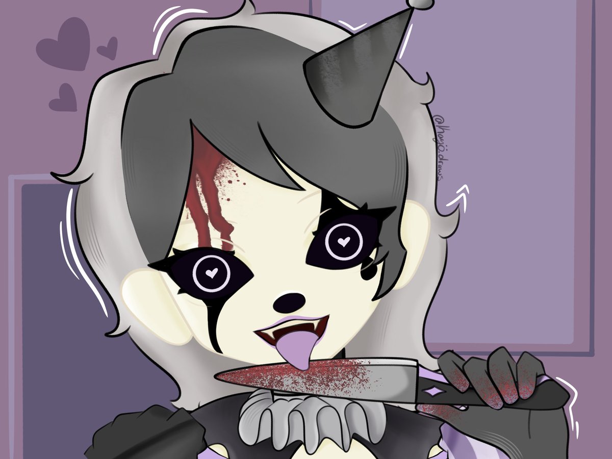 Kayyodraws's tweet photo. Molly got ahold of you 👀 

#illustration‌‌ #smallartist #clownoc #ocart #oc #clown #spookyart #digitalart #art https://t.co/QEMamgyZgU