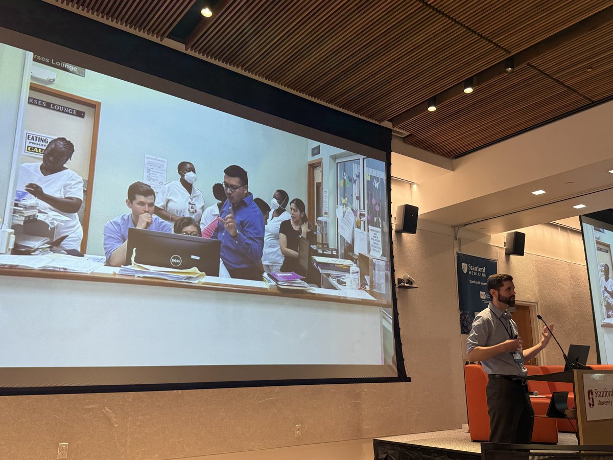 FunchainMD's tweet photo. Leading the world in science is not about gaps between scientific output between countries, but about leading with responsibility for the people of the world. Asking our @StanfordCancer trainees to think 🌎 with talks from Marvin Langston, James Dickerson, @GoldmanRosas #CCRTP26 https://t.co/TlgaFVwOuN