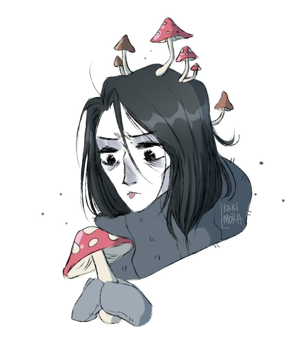 kakimora_7's tweet photo. our favorite little mushroom boy 🍄🍄🍄

#severussnape #snape #snapeart #severussnapefanart #harrypotter #snapefanart https://t.co/vUiFoLen0w