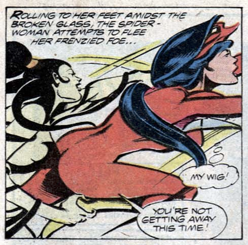 KylePrometheus's tweet photo. Bronze of the Day.  🧡  Venom Blast Day 17.

Spider-Woman #16.  July 1979.
All You Need Is Hate.

Cover: Sienkiewicz.
Story: Gruenwald / Infantino / Gordon.

The clinic says the room is not in her head.
The house is empty.
Adrienne is Nekra.
She runs.

Hate follows anyway...

The wig goes.
The mask goes.
The suit does not survive the room.

Panel of the Day. 💬

Not the first blow.
The last one.
She stops when the other woman stops.

Blood on the floor.
A hand on a throat that is still working.

Then the gown.
Then the wait.

Week 2.  Finding her feet.

Tonight she is on her knees.
The book can walk when she can still choose not to finish it.  👁️

🎹  https://t.co/JAt6RrV1RW