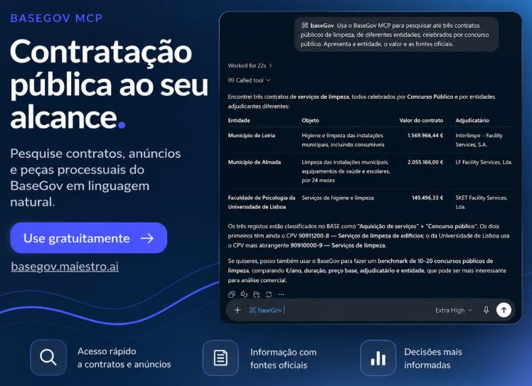 F_Pinto's tweet photo. Já está disponível o baseGov MCP by https://t.co/wfYF8xclOw

Pesquise contratos públicos em linguagem natural, com dados e fontes oficiais. https://t.co/0GRoThgrtk

#ContrataçãoPública #BaseGov #MCP #InteligênciaArtificial #GovTech #maiestro https://t.co/ojlM8BnfdZ