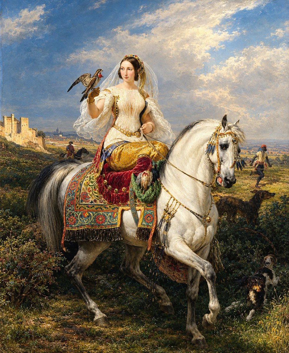 Harounz00's tweet photo. An Algerian Lady Hawking (1839) 🦅👑
by Horace Vernet https://t.co/JQVyD2778X