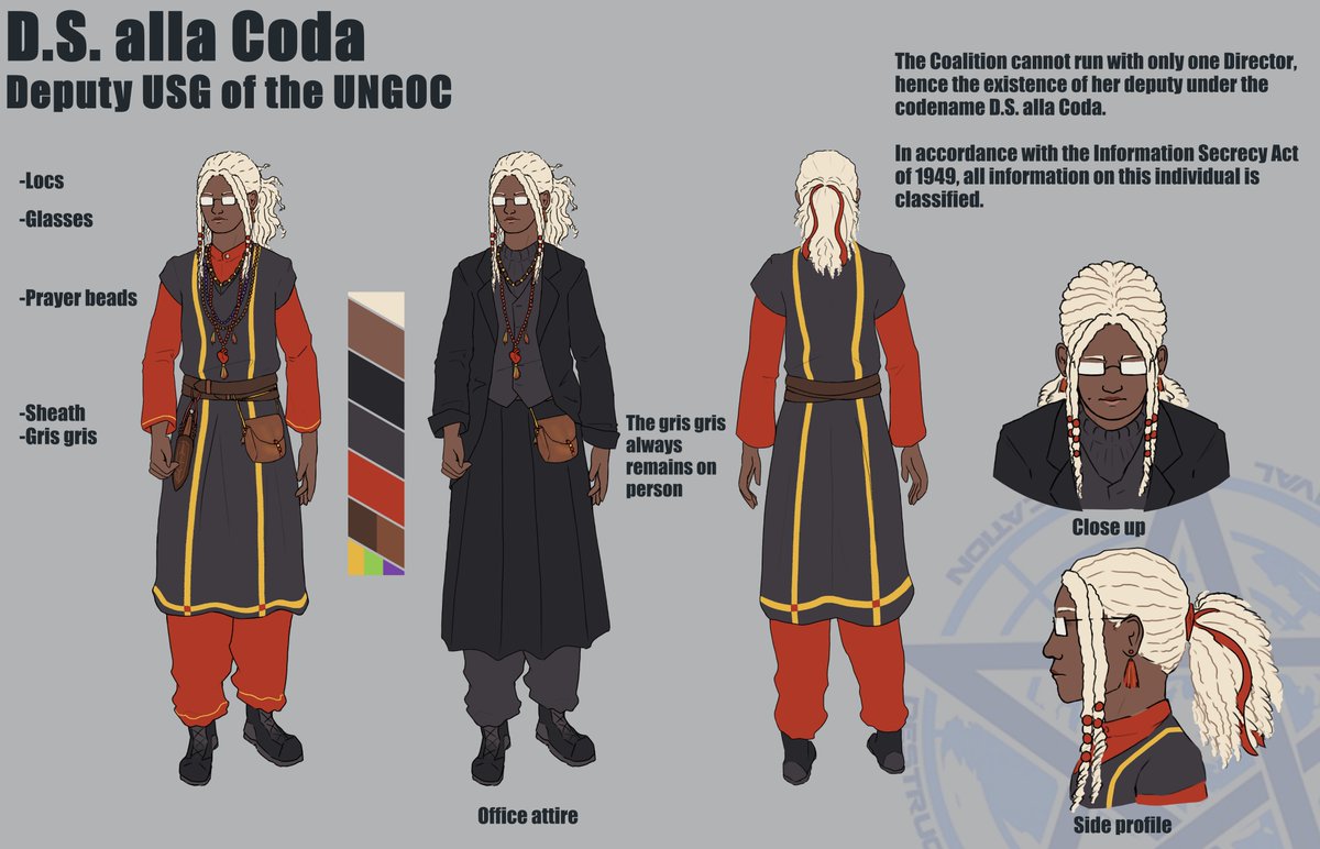 lottie__72's tweet photo. okay okay so they're not really on the hubpage or even mentioned at all--this is more close to an OC if anything
BUT the idea of Al Fine NOT having a deputy was just absurd... So here's Coda :)
#SCPFoundation (is there a GOC tag???) https://t.co/gNZoEmSw4b