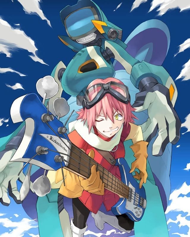 Retroanimes_'s tweet photo. FLCL artwork by Kazuhiro Takamura https://t.co/qGwxbpkEBH