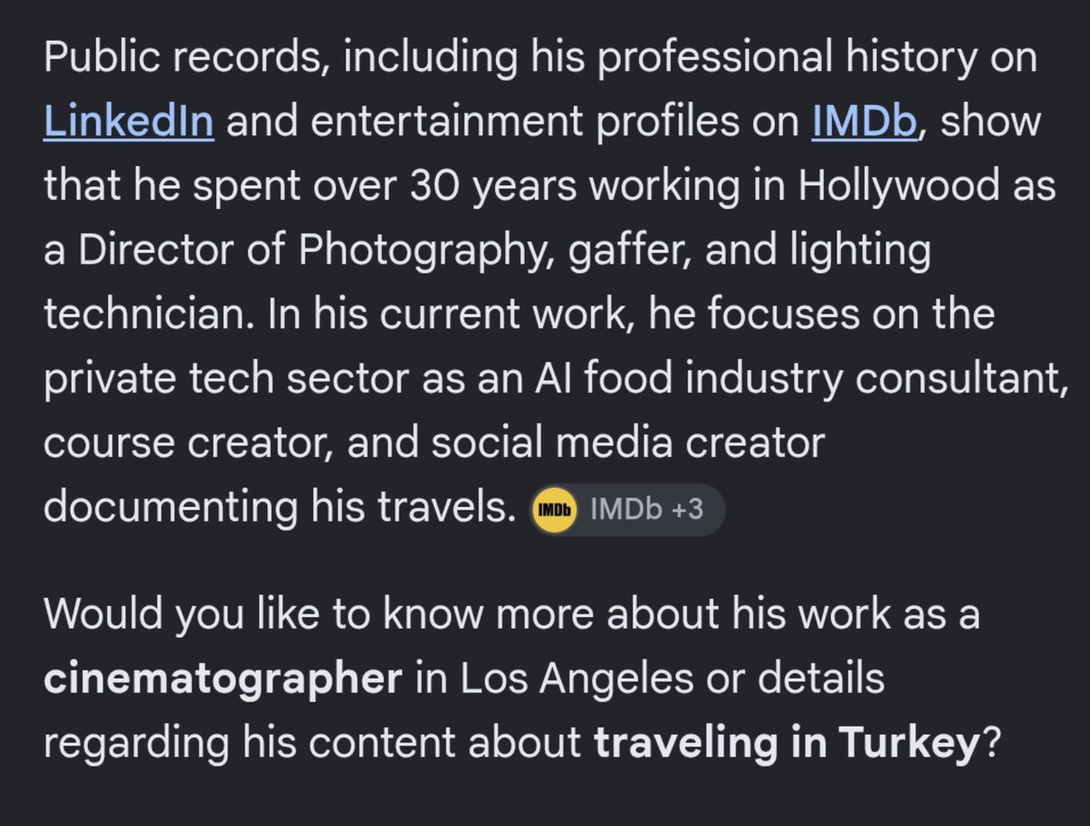 J0NN_D0EE's tweet photo. @DailyTurkst 30 sene Hollywood çalışmış sonra apar topar Sinop gelmiş. Ve bazı botlar Sinoplu birisine evli diyor ama hiç evlenmemiş. https://t.co/Q7fXQIfjzZ