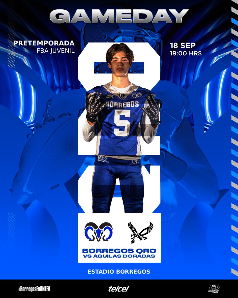BorregosQRO's tweet photo. 🏈🔥 ¡No faltes!
Este viernes 18 de septiembre, nuestro equipo de Fútbol Americano Juvenil vuelve al emparrillado para continuar su preparación en la pretemporada.
🆚 Águilas Doradas
🕖 19:00 h
📍 Estadio Borregos

#SomosBorregos #BorregosQRO #BorregosEnONEFA #WinTheDay Ver menos https://t.co/d6sx65shMZ