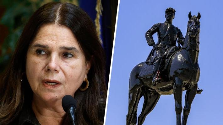TarquinoPaspala's tweet photo. Diputada Ossandon quiere rebautizar Stgo como "Región Metropolitana del general Baquedano". Ella no conoce la historia, durante la ocupación de la Araucanía, Baquedano cometió genocidio y despojó tierras a los mapuches, y luego ocupó Lima, donde mataron y violaron gente inocente. https://t.co/ENmKf5En9V