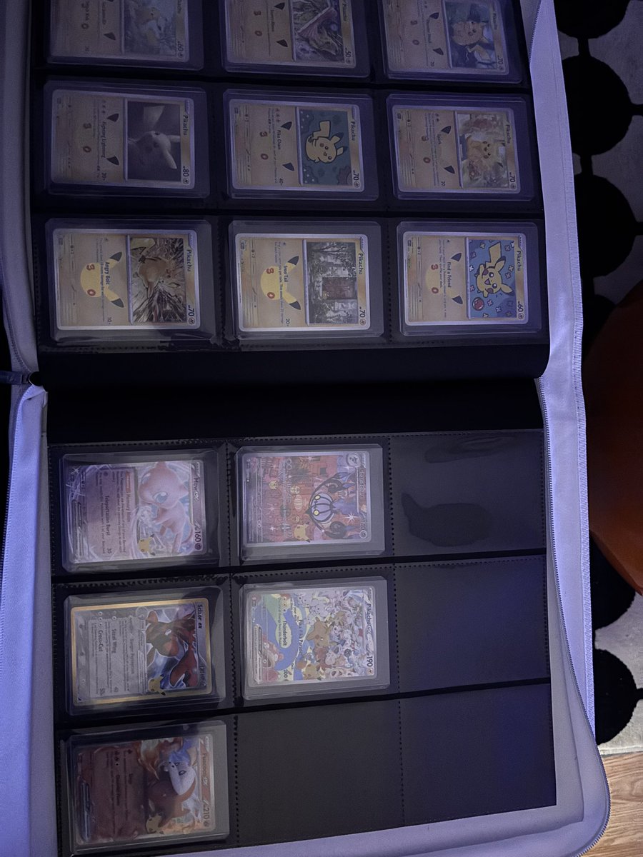KachowCoy's tweet photo. First ETB treated me well :) No dupes and got the Pikachu Ex #pokemon https://t.co/tMSeyPZPlF