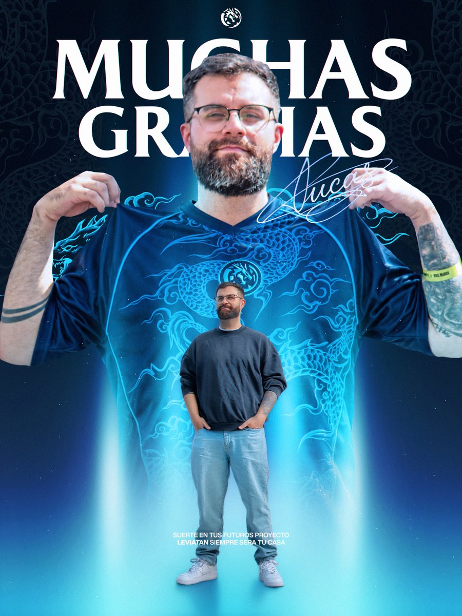 LeviatanGG's tweet photo. Hoy nos toca despedir a mucho más que un creador de contenido, coach o creativo, @LucasRojo vistió nuestros colores como pocos lo hicieron, dejó todo y ayudó en todo lo que pudo a La Levianeta. Y la comunidad le devolvió todo el cariño que generó durante este tiempo.

Se viene una nueva etapa para Lucas y nos toca acompañarlo desde otro lado...

Te deseamos lo mejor y estaremos apoyándote desde acá. 💙
