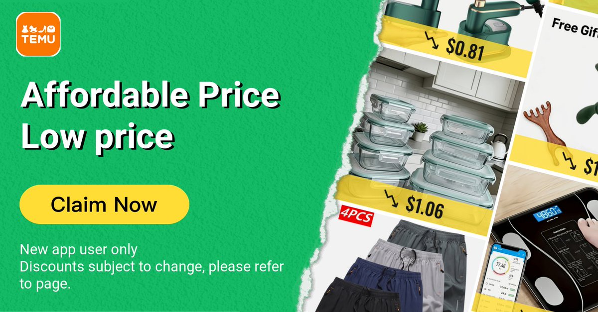Bryan_Vargem's tweet photo. 💥 Flash drop! Temu codes are here. Don’t Miss Out! 🎉
【 alv520396 】 SPECIAL OFFER! Unlock secret low prices 👉 https://t.co/yl8sCwnnf8 https://t.co/7svtZR26RM