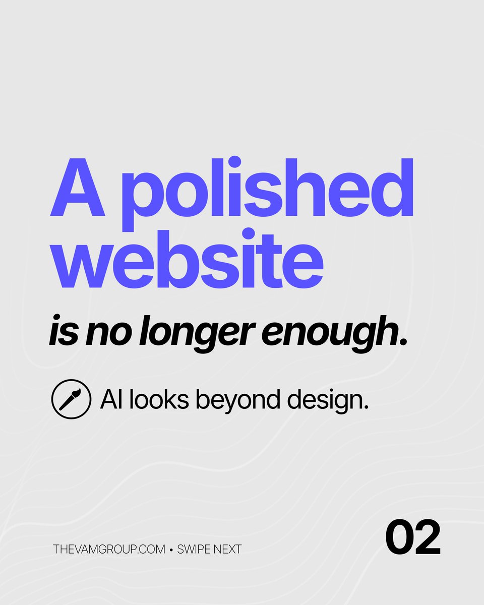 vam_group's tweet photo. Your website isn't just competing for clicks anymore.

It's competing to become part of the answer.

As AI changes how people research, businesses need authority, helpful content, and clearly structured information.

#TheVAMGroup #AIsearch #AEO #SEO https://t.co/RFetKebaR5