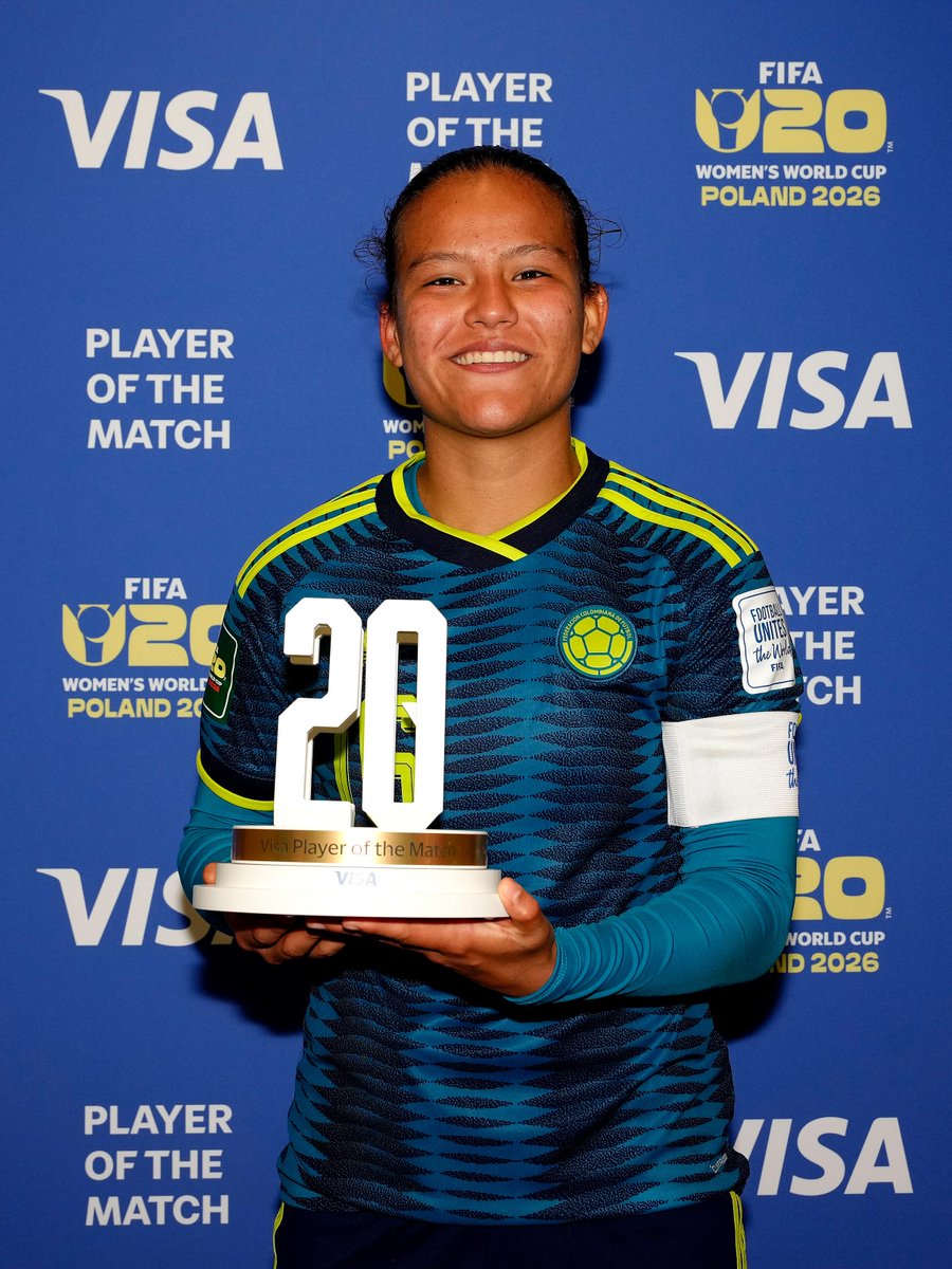 FIFAWWC's tweet photo. Leading by example. 🫡

Captain Juana Ortegon is named #VisaPlayerOfTheMatch!

@Visa | #U20WWC https://t.co/rg6O18E2Ai