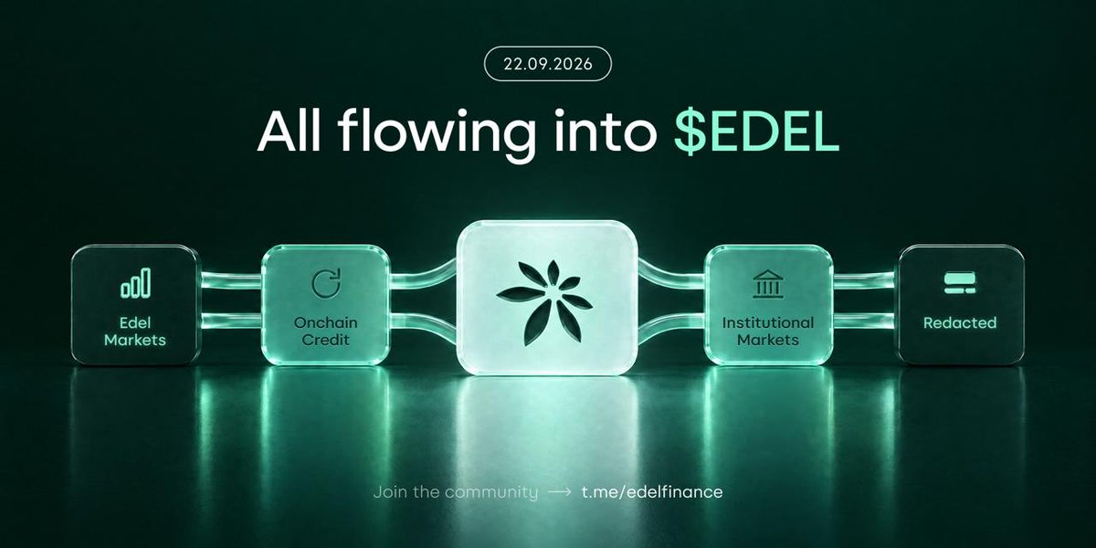 edeldotfinance's tweet photo. 22.09.2026

If this week brought you to Edel, welcome.

You’re joining us at an important point in our journey.

We’ve brought nearly 100,000 active testnet users, distributed hundreds of thousands in rewards and spent the last year building through every challenge that came with it.

Now Edel is entering its next phase.

We’re generating revenue.
Working alongside major financial institutions.
Rolling out Edel Markets.
And preparing to bring products to market that we’ve kept quiet until now.

On 22.09.2026, we unveil the roadmap for what comes next.

New markets. New products. New revenue streams.

All flowing into $EDEL.

The next phase is bigger.