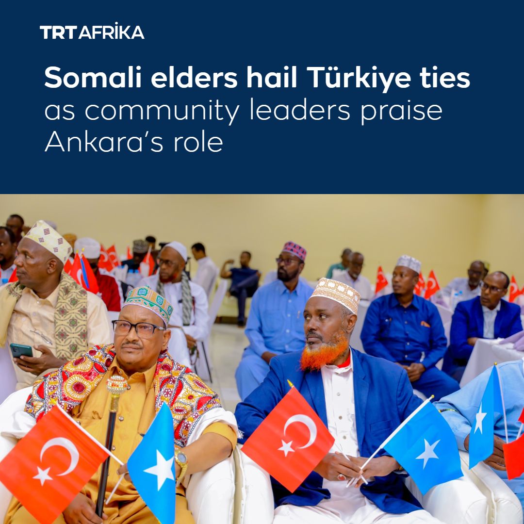 trtafrika's tweet photo. Somali traditional leaders, elders and community figures have publicly praised Türkiye’s role in Somalia’s recovery, as solidarity rallies continue across Somalia for a fourth consecutive day

https://t.co/c75y6vXHcX https://t.co/SHXczVcnJD