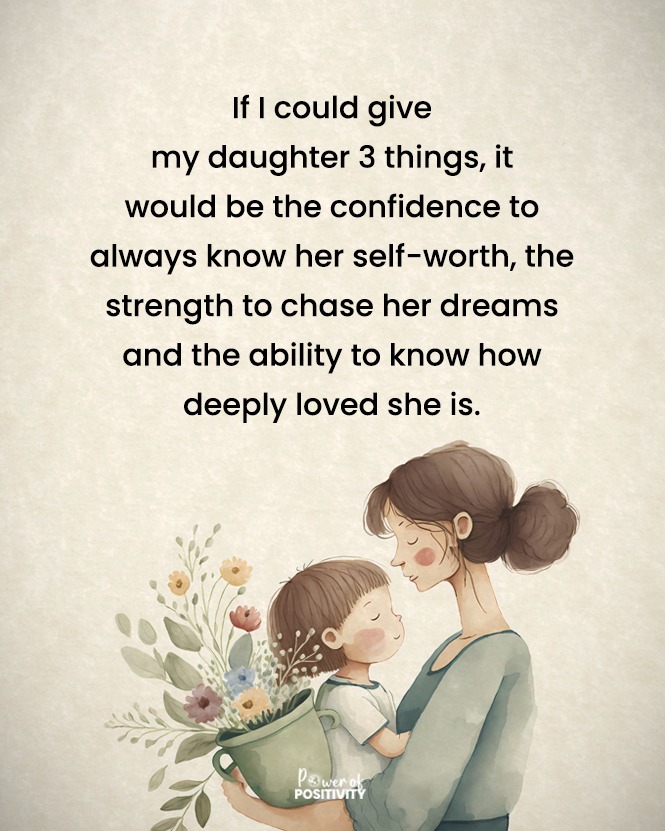 LIVEpositivity's tweet photo. If I could give my daughter 3 things, it would be the confidence to always know her self-worth, the strength to chase her dreams and the ability to know how deeply loved she is. 💖✨ https://t.co/NUz6haSaAU