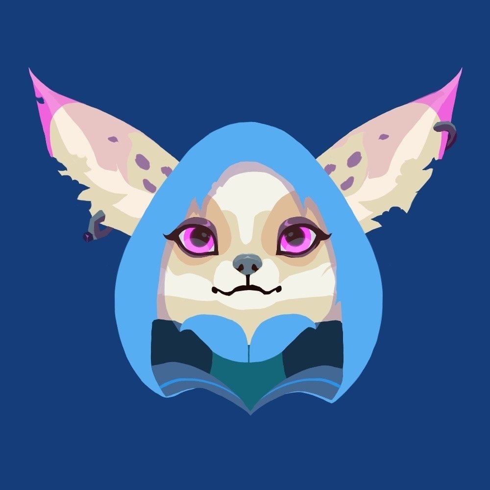 esiaart's tweet photo. Minimalistic vulpera portrait 👀 https://t.co/vusQqwno5e