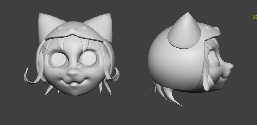 StainRot's tweet photo. I used blender for the first time the other day, did the donut thing, and then tried my best to make Nepeta https://t.co/jpuRtia7Nh