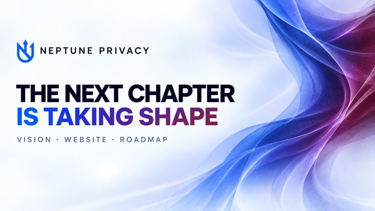 NeptunePrivacy's tweet photo. Behind the scenes, the next chapter of Neptune Privacy is taking shape.

We’ve been refining our vision, reimagining the website, and preparing a roadmap that shares the full scope of what we’re building with $XNT.

To everyone who has continued to believe in Neptune’s potential: we think you’ll be pleased with where it’s headed.

The roadmap will speak for itself.