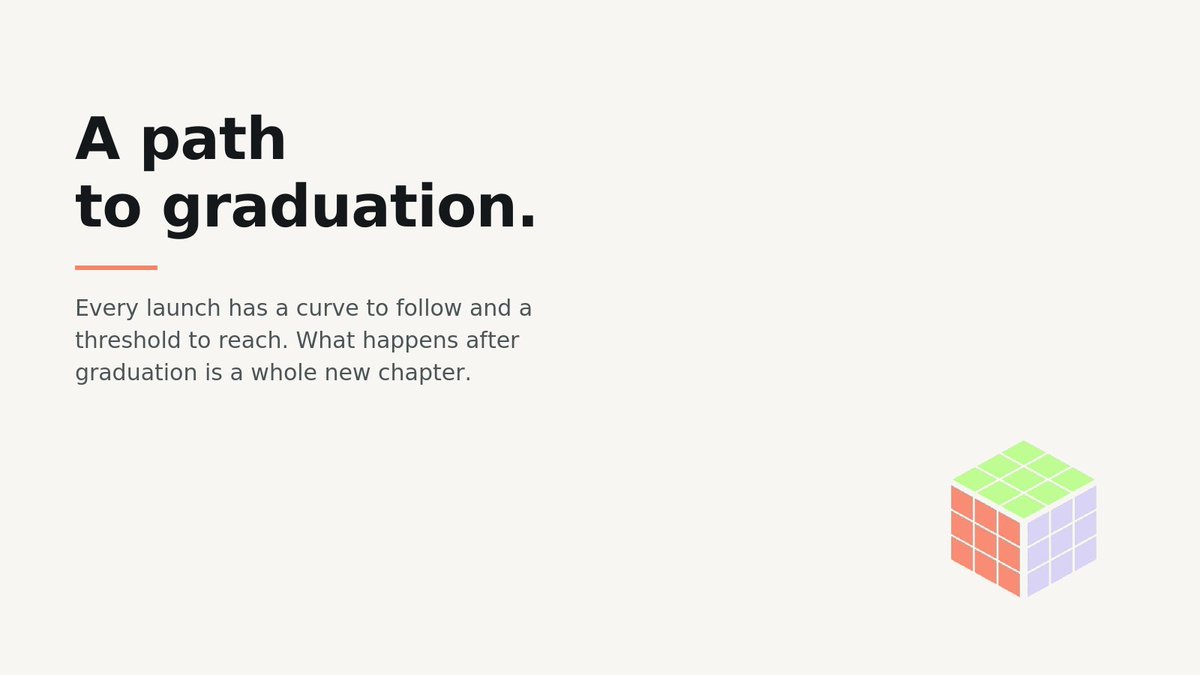 RubikCubeTrade's tweet photo. Every launch has a curve to follow and a threshold to reach. What happens after graduation is a whole new chapter. https://t.co/oSHwXpDYcU