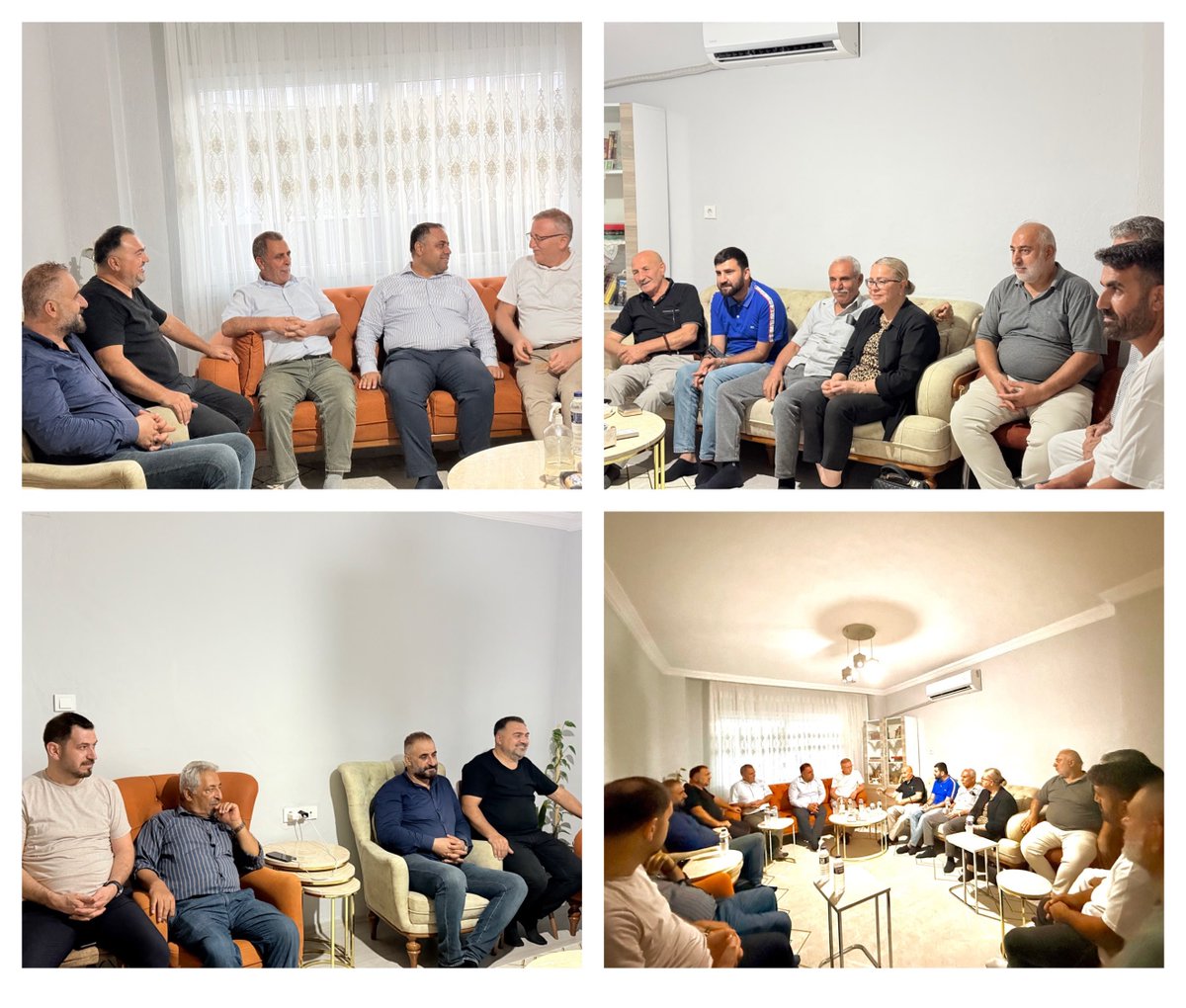 mahsumsevimli's tweet photo. 📍 İlçe Başkanılığımızın Programları

📍 İlçe Binamızda Başkanımızı Ziyaret Edenler 

▪️ Sn. Sekvan Kahraman
▪️ Cizreliler Dernek Başkanı Sn. Kamuran Ağaoğlu
▪️ Sn. Ferhat Özdemir
▪️ Sn. Fırat Güneş
▪️ Önceki Dönem İlçe Yöneticimiz Sn. Fevzi İnan

Nazik ziyaretleri ve samimi sohbetleri için tüm misafirlerimize teşekkür ediyoruz.

🤲 Taziye Ziyaretlerimiz

▪️ Yenişehir İlçe Başkanımız Sn. Seyidhan Kartal’ın vefat eden kıymetli kayınvalidesinin taziyesine katılarak ailesinin acısını paylaştık. Merhumeye Allah’tan rahmet, ailesine ve yakınlarına sabır ve başsağlığı diliyoruz.

▪️ Hal Mahallesi sakinlerimizden merhum Selahattin Oğru’nun taziyesine katılarak ailesine ve yakınlarına başsağlığı dileklerimizi ilettik. Merhuma Allah’tan rahmet diliyoruz.

🏠 Hane Ziyaretlerimiz

İlçe yöneticilerimizle birlikte, Önceki Dönem İlçe Yöneticimiz Sn. Abidin Emen’i hanesinde ziyaret ederek samimi bir sohbet gerçekleştirdik.

Ardından Sn. Mehmet Durmaz’ı hanesinde ziyaret ederek kendisi ve ailesiyle bir araya geldik.

🤝 Hayırlı Olsun Ziyaretimiz

Yeni açılan Wastek Motor sahibi Sn. Mert Paksoy’u ziyaret ederek hayırlı olsun dileklerimizi ilettik. Yeni iş yerinin hayırlı ve bereketli olmasını temenni ediyor, bol kazançlar diliyoruz.

📍 Güneş Mahalle Toplantımız

Güneş Mahallemizde; Önceki Dönem İlçe Yöneticilerimiz Sn. Mücahit Bilen ve Sn. Mehmet Birer, Mahalle Başkanımız Sn. Garip Kömürgöz, Sn. Muzaffer Yetkin, Sn. Salih Sal ve Sn. Ömer Tiraki ile birlikte Güneş Mahalle Toplantımızı gerçekleştirdik.

Mahallemizin talep ve beklentilerini değerlendirerek saha çalışmalarımız ve önümüzdeki dönem programlarımız üzerine istişarelerde bulunduk.

🇹🇷 AK Parti Akdeniz İlçe Teşkilatı olarak; mahalle mahalle, hane hane hemşehrilerimizle bir araya gelmeye, iyi ve zor günlerinde yanlarında olmaya ve Akdeniz’imiz için gönül gönüle çalışmaya devam ediyoruz.@vahitatalan