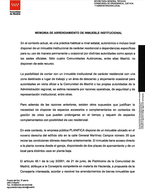 carlossmato's tweet photo. Ayuso mintió como una bellaca.
Ni obras en Sol, ni oficinas.
Patrimonio alquiló el ático de lujo a la empresa pública que lo adquirió para uso residencial de autoridades.
Enfrente de la casa de la mamá de Isabel.
No hay informe de necesidad en el expediente.
Que dimita https://t.co/0C6EZ4kiBz