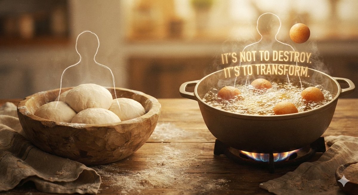 fizzbizzie's tweet photo. Life is like puff puff.
You start as soft dough, then life throws you into hot oil. It feels like pressure, heat and struggle but that’s where you rise, change and become something people enjoy.
Sometimes the heat isn’t there to destroy you. It’s there to transform you. https://t.co/RCOpzcOACa