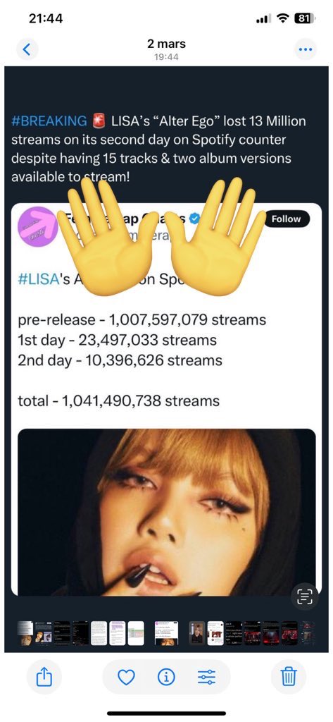 dieynamochi's tweet photo. @Soyaarubyjane @Hxpelxssnxss @lym1dklover @taejsa_ Mdr acting like Lisa n’a jamais perdu de streams 😂 https://t.co/NX7uiaYWJx