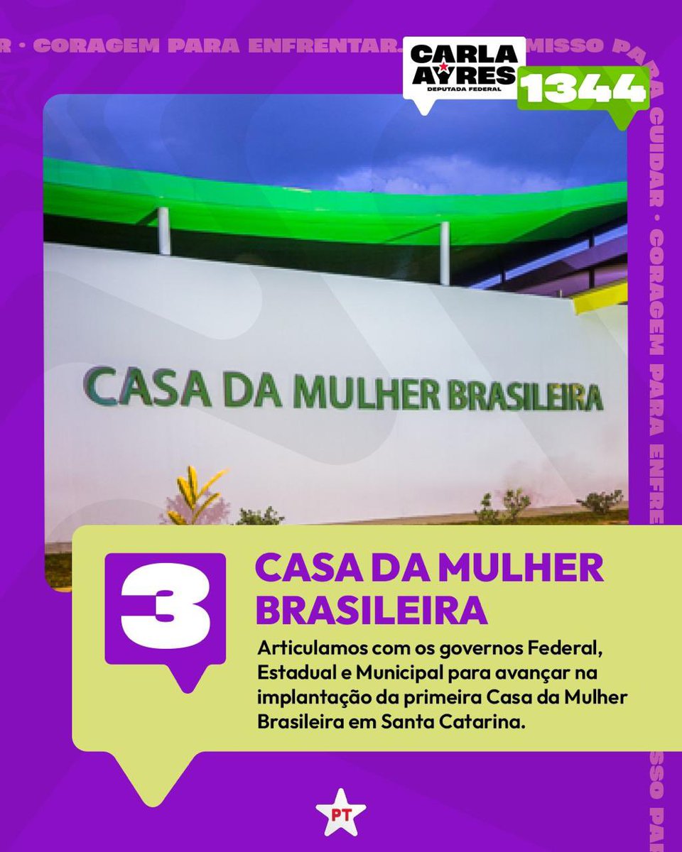 carlaayres's tweet photo. VOTE EM QUEM FAZ A DIFERENÇA NA VIDA DAS MULHERES! ❤️💜

Proteção às mulheres em bares e casas noturnas, criação do Dossiê Mulher Florianopolitana, luta pela Casa da Mulher Brasileira, combate à pobreza menstrual e garantia da permanência estudantil para gestantes e mães estudantes. São algumas ações que mostram o nosso compromisso com a vida, a segurança, a dignidade e os direitos das mulheres.