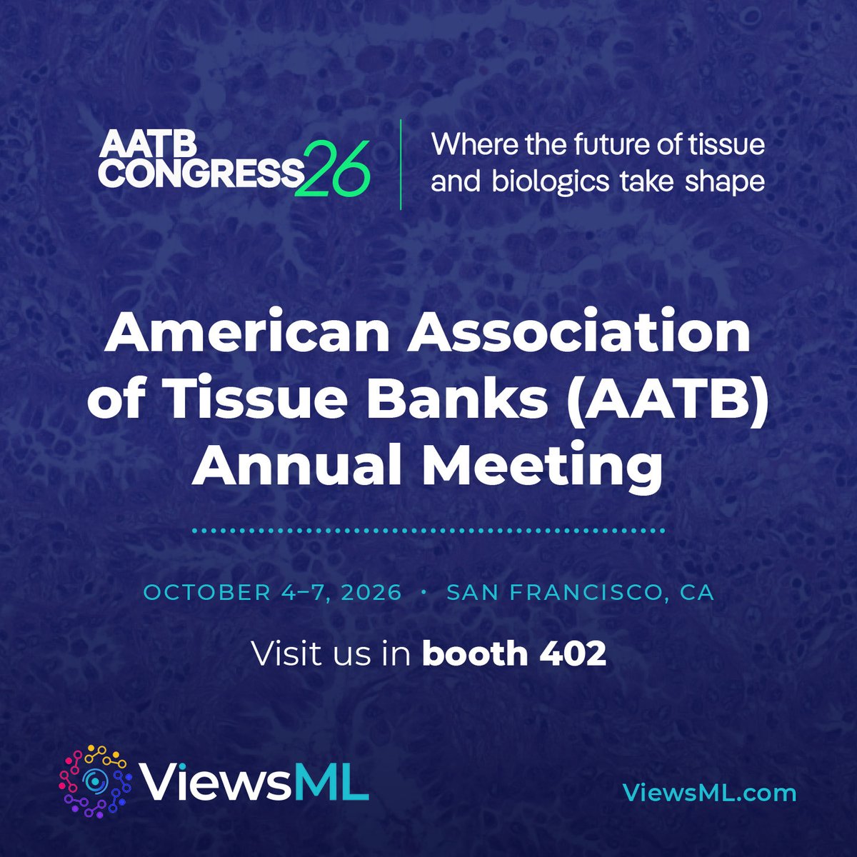 viewsML's tweet photo. What if you could search your tissue archive for biomarker expression before even cutting a block?

Come see what our virtual biomarker staining can do for you -- within your existing workflow -- at the AATB Annual Meeting this week! https://t.co/GJoVRdktuD