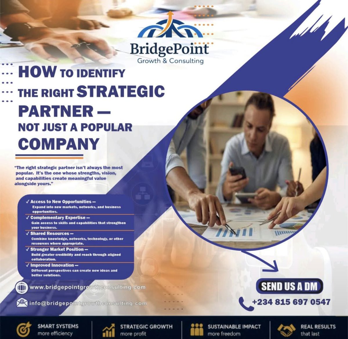 BridgePointGC's tweet photo. HOW DO YOU IDENTIFY THE RIGHT STRATEGIC PARTNER? 🤝🏽📈

The biggest name isn’t always the best partner. Strategic partnerships should be built around shared value, complementary strengths, aligned objectives, and opportunities for sustainable growth. https://t.co/WxiZhTjt3s
