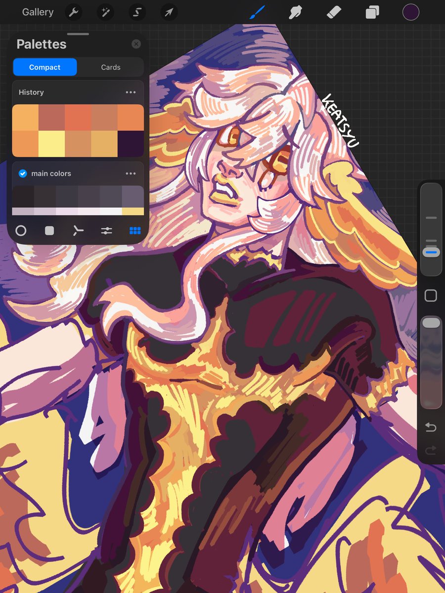 keatsyu's tweet photo. [oc, impius] bought procreate after 8 years of using ibis paint 🚬🚬🚬 https://t.co/N5sDOsN0yq