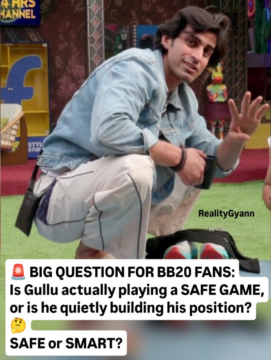 realitygyann's tweet photo. 🚨 BIG QUESTION FOR BB20 FANS:
Is Gullu actually playing a SAFE GAME, or is he quietly building his position? 🤔

SAFE or SMART?

#BiggBoss20 #bb20 #BB20 #gullu https://t.co/l1xJVLTfLB
