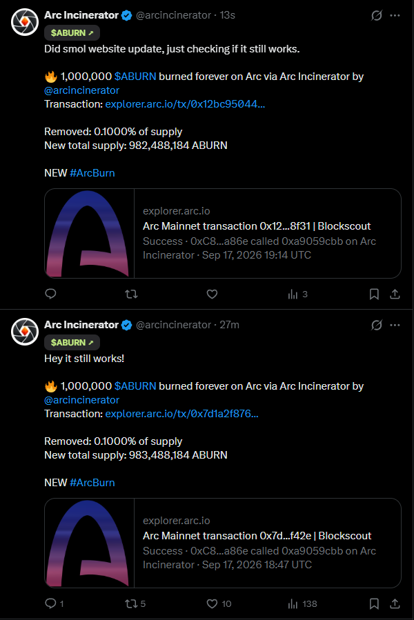arcincinerator's tweet photo. @arc Dev has gone rouge - send help https://t.co/fkGXFLNaWN
