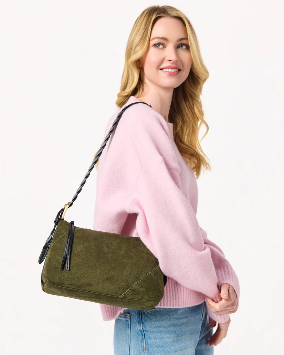 Shiraleah's tweet photo. The shoulder bag your fall wardrobe has been waiting for 🍂 The Roberta Shoulder Bag pairs a rich suede-inspired finish with braided details for a fresh take on everyday style 🤎 https://t.co/2LiFak4mN1 https://t.co/bHcAEEkvlz