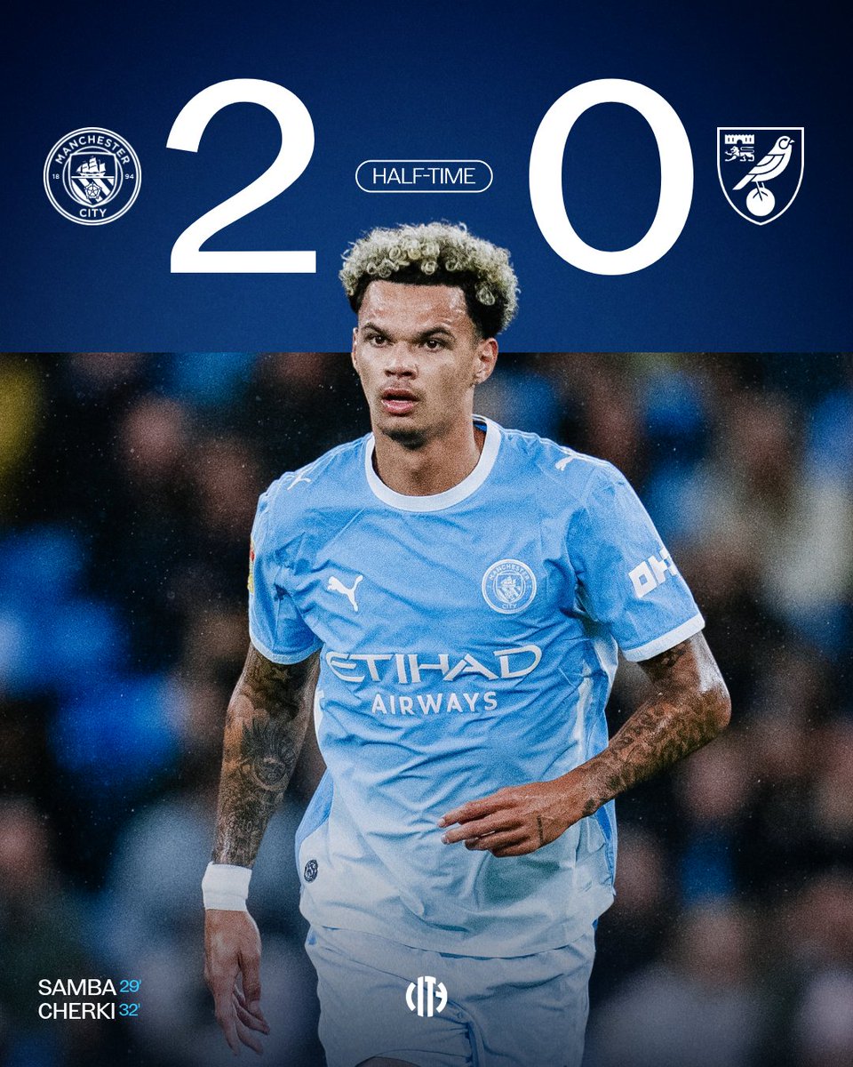 ManCity's tweet photo. Two up at the break 🤝

🩵 2-0 🟡 https://t.co/DuNmsR0wrO