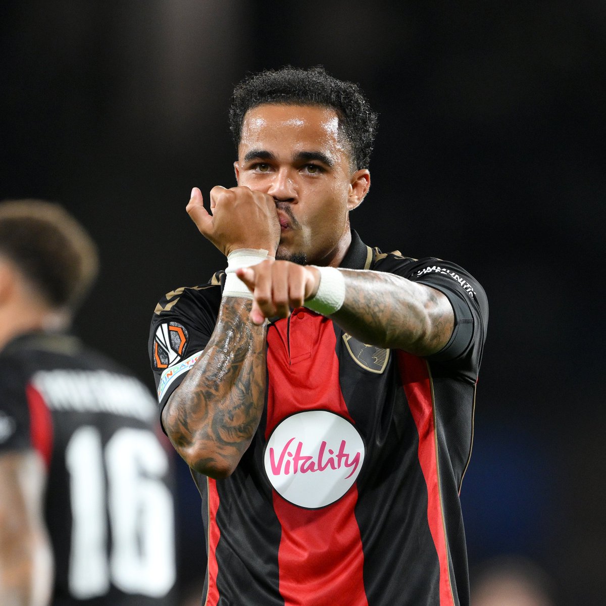 afcbournemouth's tweet photo. The first #afcb player in the club's 127-year history to score in European football.

Justin. Kluivert. 🥶 https://t.co/XBnPaSz9UI