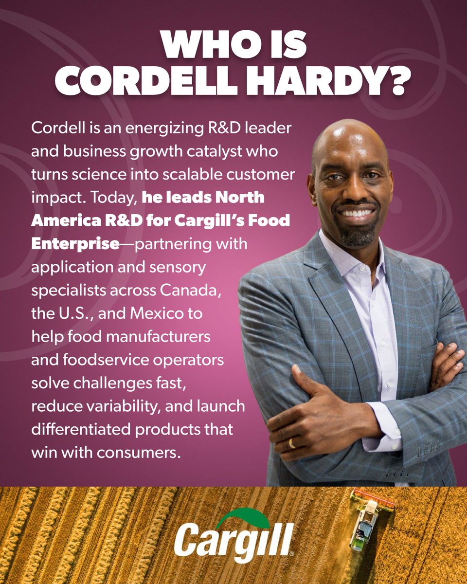 InnoLead's tweet photo. 🎤 We're excited to partner with FEI: Innovation Summit, coming to Denver in less than three weeks!

We're spotlighting one of the many incredible speakers joining the lineup: Cordell Hardy, R&amp;D VP at Cargill. 

https://t.co/frGzFEWg0W

Save 20% with promo code: INNOLEAD20 https://t.co/o4307L2lb6