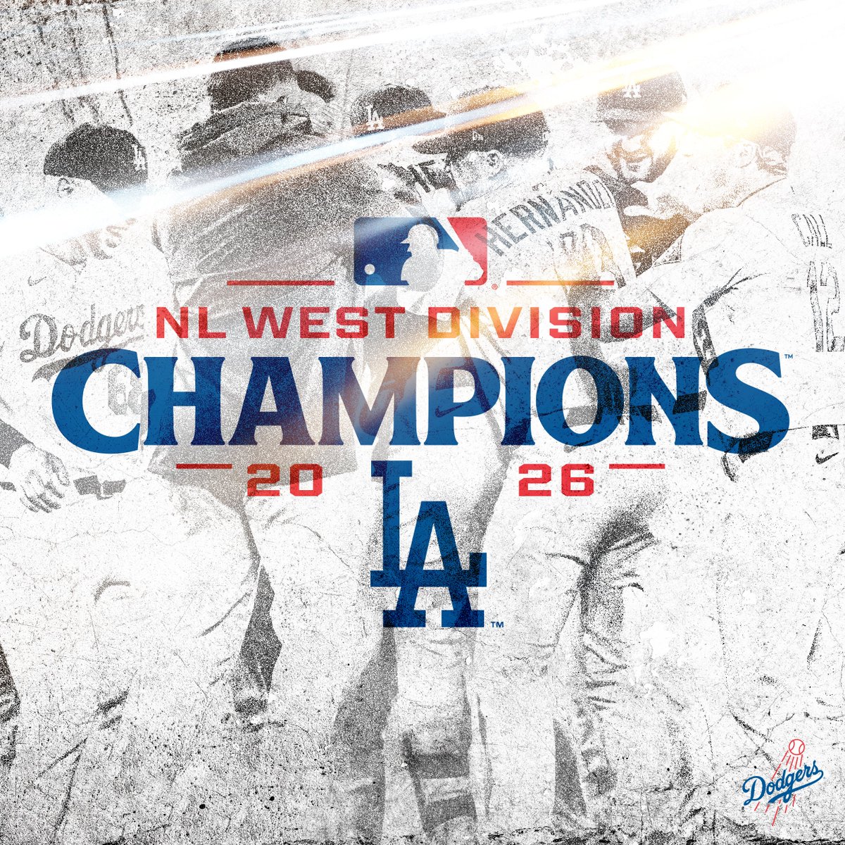 Dodgers's tweet photo. THE LOS ANGELES DODGERS ARE YOUR 2026 NL WEST CHAMPS! https://t.co/qvVeTiCOab