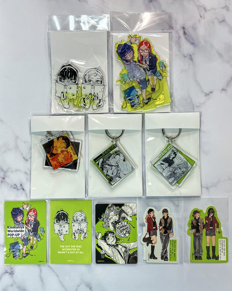 KinokuniyaUSA's tweet photo. The Guy She Was Interested In Wasn’t a Guy at All – Kinokuniya Worldwide POP-UP merchandise has restocked online and at select Kinokuniya stores! 💚✨

And now, for the first time, record-style coasters and handkerchief towels are available! 🎶🧺

*Please contact your local Kinokuniya for availability // While supplies last

Shop now:
https://t.co/l61kfRTF6D
