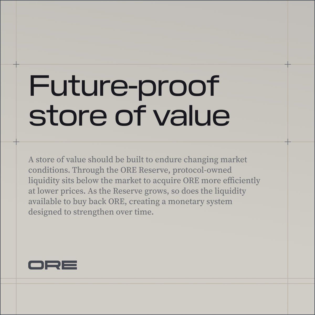 ORE's tweet photo. Store of value, evolved. https://t.co/vjs0nYnJFR
