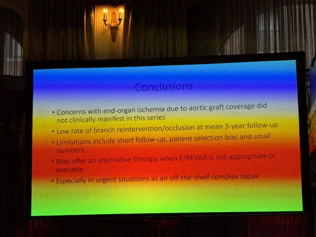 mattsmeds's tweet photo. Nice talk from @MizzouVascular on laser in situ endovascular repair for aortic aneurysm. @MWVSSociety #MVSS26 https://t.co/9yaelP4a9X