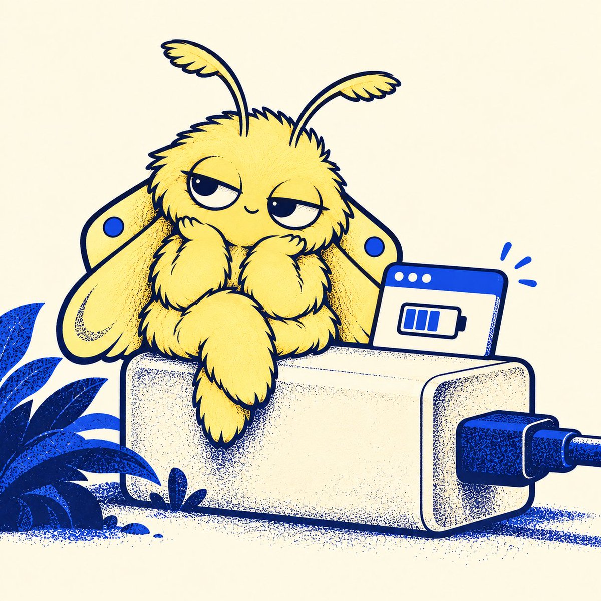 tabmothclub's tweet photo. social battery: please reconnect. https://t.co/dSdKvuGsvE