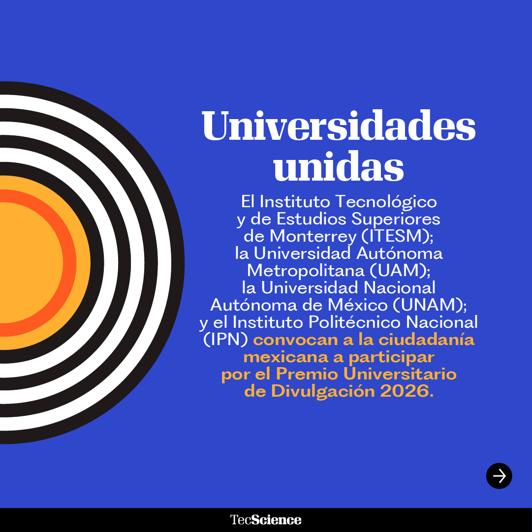 TecScience_'s tweet photo. ¡Convocatoria al Premio Universitario de Divulgación 2026! 

Si actualmente realizas o has realizado alguna actividad de divulgación como un documental, exposición, ilustración, música, performance, teatro, podcast, programa de radio o televisión, por mencionar alguna, esta convocatoria te interesa.