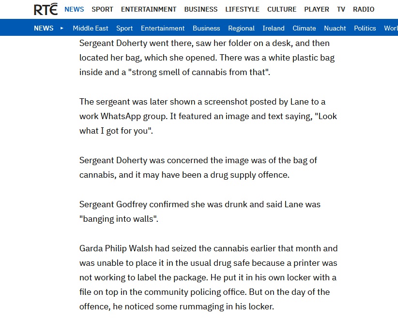 nwl88444048's tweet photo. Have lost count of Gardai based at Store Street garda station who are either up before the courts on corruption charges (four of them at least), jailed for assault, file gone to DPP after Paul Butler death, suspended for being blind drunk behind the wheel (sergeant) or dismissed for stealing cannabis for a colleague's work locker (because the evidence locker wasn't available!)

About time a councillor raised this state of affairs.