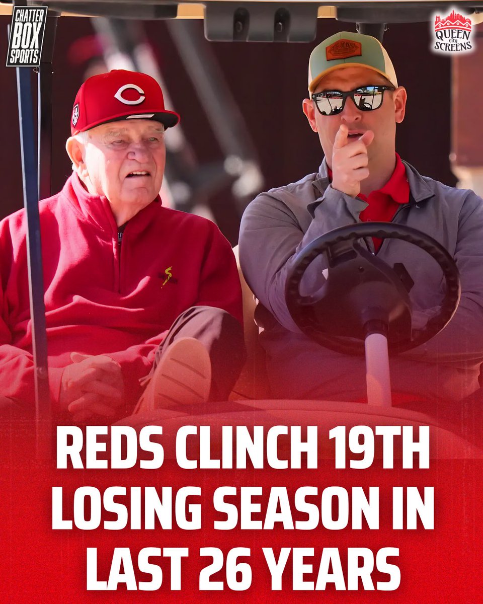 CBoxSports's tweet photo. The Cincinnati Reds have clinched their 19th losing season since 2000. https://t.co/jXNe1ccj6o