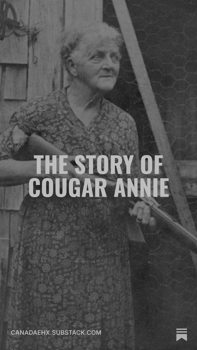 CraigBaird's tweet photo. My Substack Today: Cougar Annie
She lived for six decades on Vancouver Island, built a massive garden, established a mail-order nursery, post office and raised 11 children.

Subscribe and receive these Canadian history stories in your e-mail each week 👇
https://t.co/b9d42ppEvu https://t.co/WQCPuxJ0nK