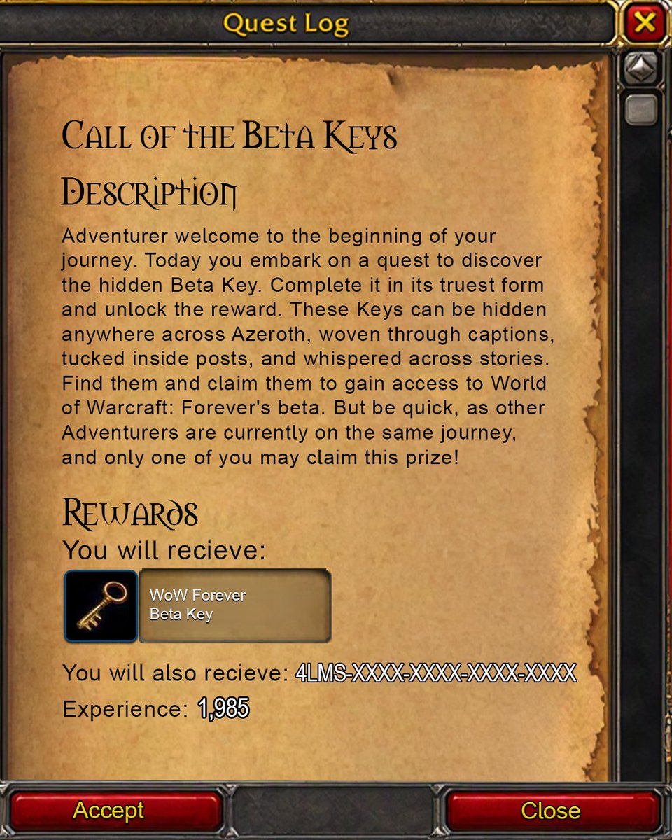 Windows's tweet photo. Azeroth is waiting. It’s a race for the first to claim the full Beta Key! Only one of you lucky Adventurers will be able to complete the quest! https://t.co/8gFWIlF8ia
