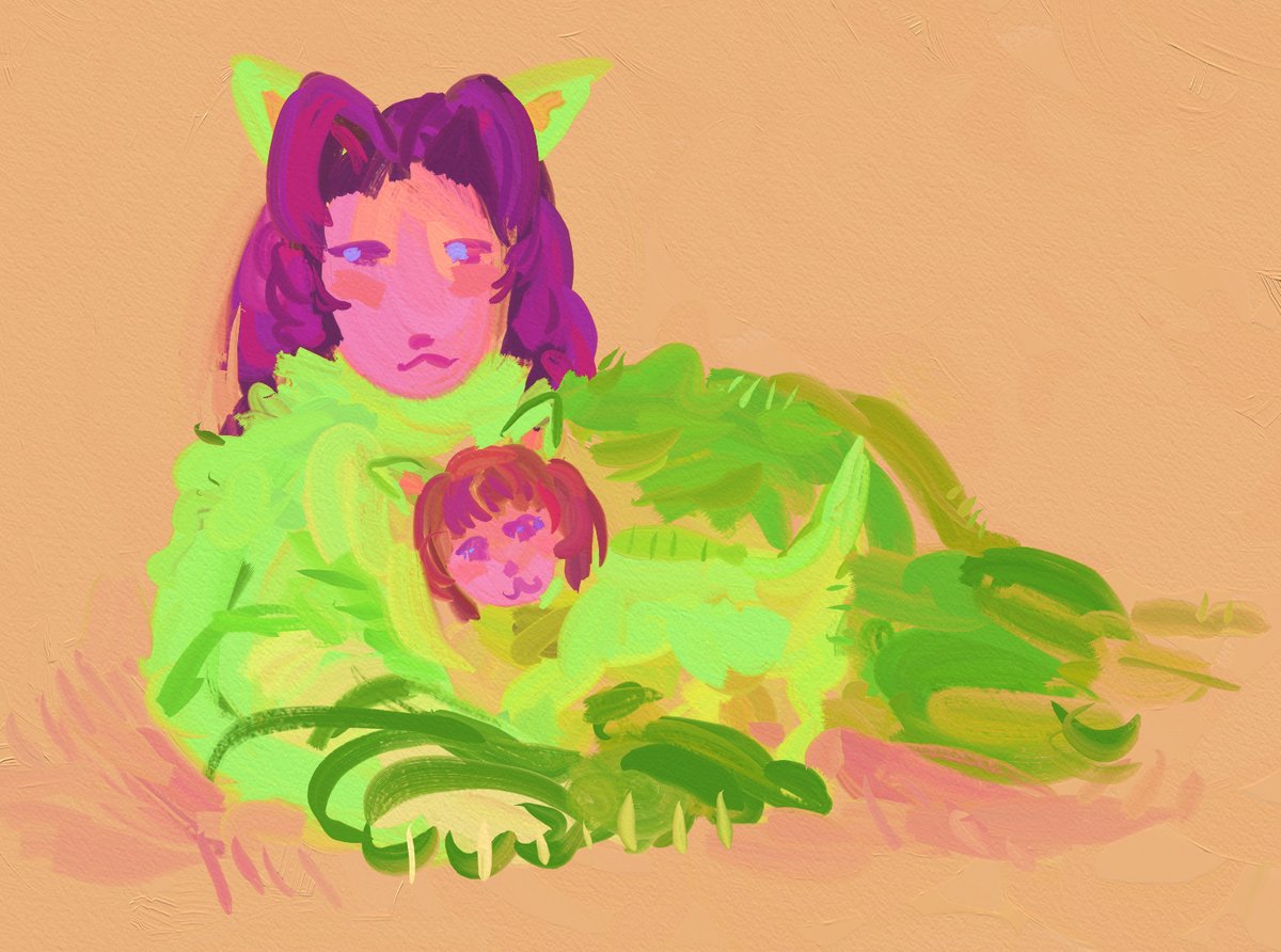 LocksSteps's tweet photo. catgirl with child https://t.co/hOMXpAwNeG