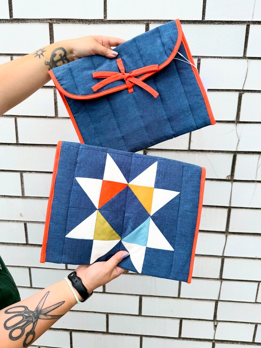 fadmarket's tweet photo. #FADMakerSpotlight 🧵✨

Meet Hello Mieko Handmade, created by Jersey City–based quilter &amp; textile artist Julia Dorff.

Colorful laptop cases, accessories, illustrated catnip toys + more — all handmade by Julia.

Find Hello Mieko this Sunday at Open Streets on Montague!

⏰ 12–6 https://t.co/sg6azh2RMI