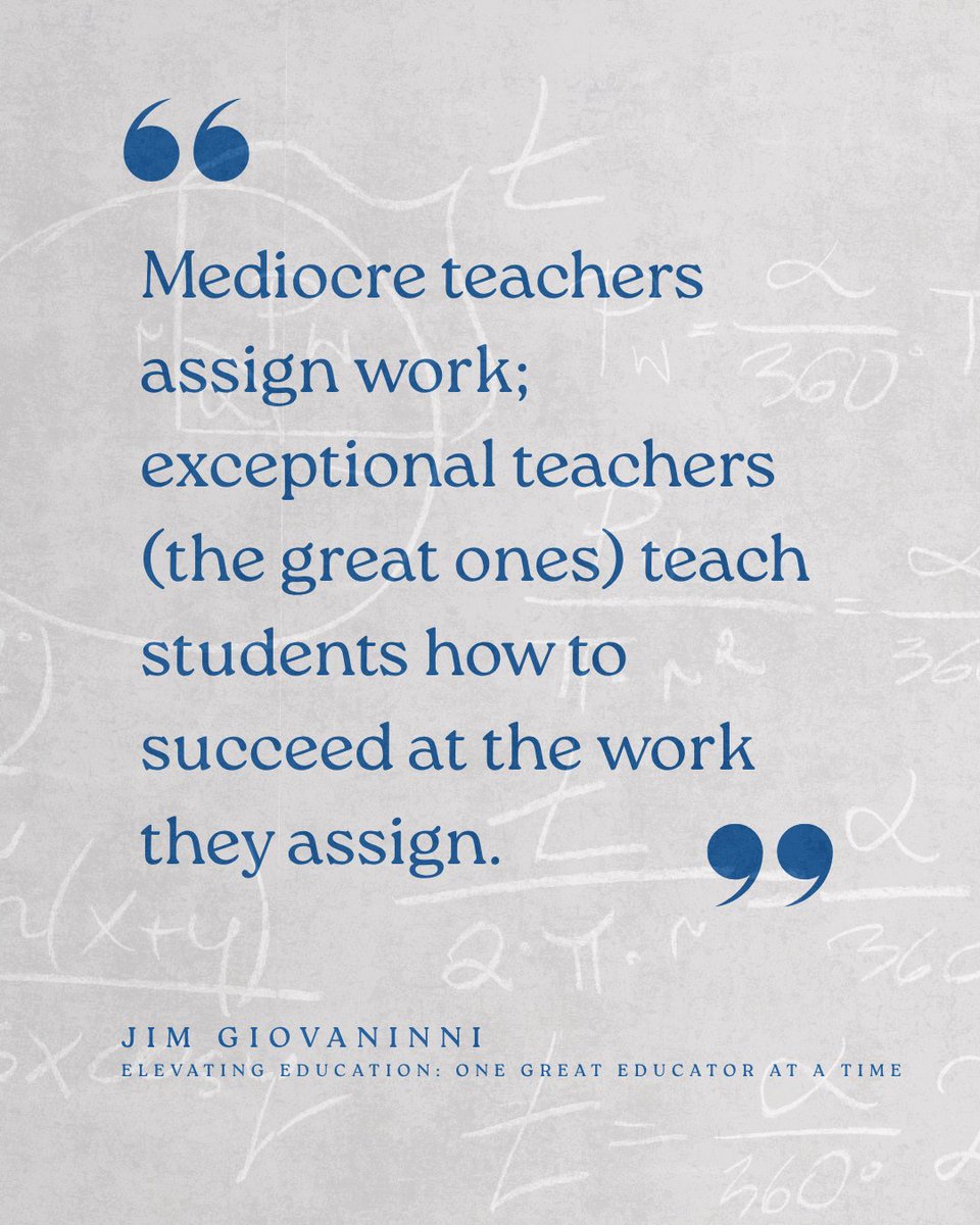 WeNeedBalance's tweet photo. Tell me about the Great Ones who helped you LEARN how to learn!

#ElevatingEducation #GreatOnes #JimGiovannini #Education https://t.co/LlYYfq2igY
